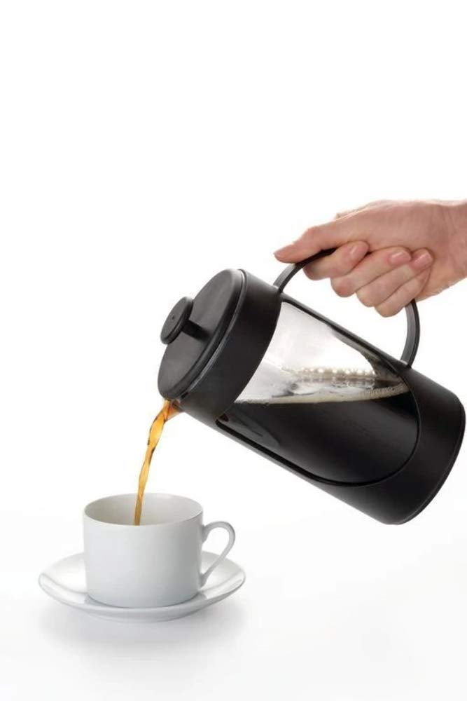 BonJour Coffee Unbreakable Plastic French Press, 33.8-Ounce, Ami-Matin, Black - Image 1